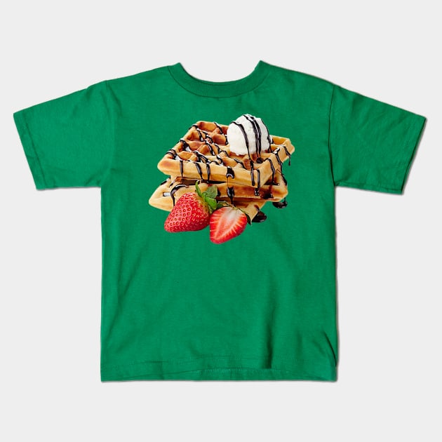 WAFFLES 2 Kids T-Shirt by impacteesstreetwear